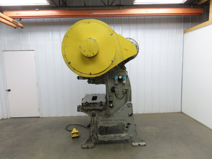 Johnson No 5 Mechanical OBI Punch Press 50 Ton 4" Stroke 10" Throat Bad Motor