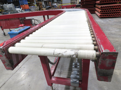 Accumulation Roller Conveyor 90° Curve RH 16"BF Variable Speed Drive 240V