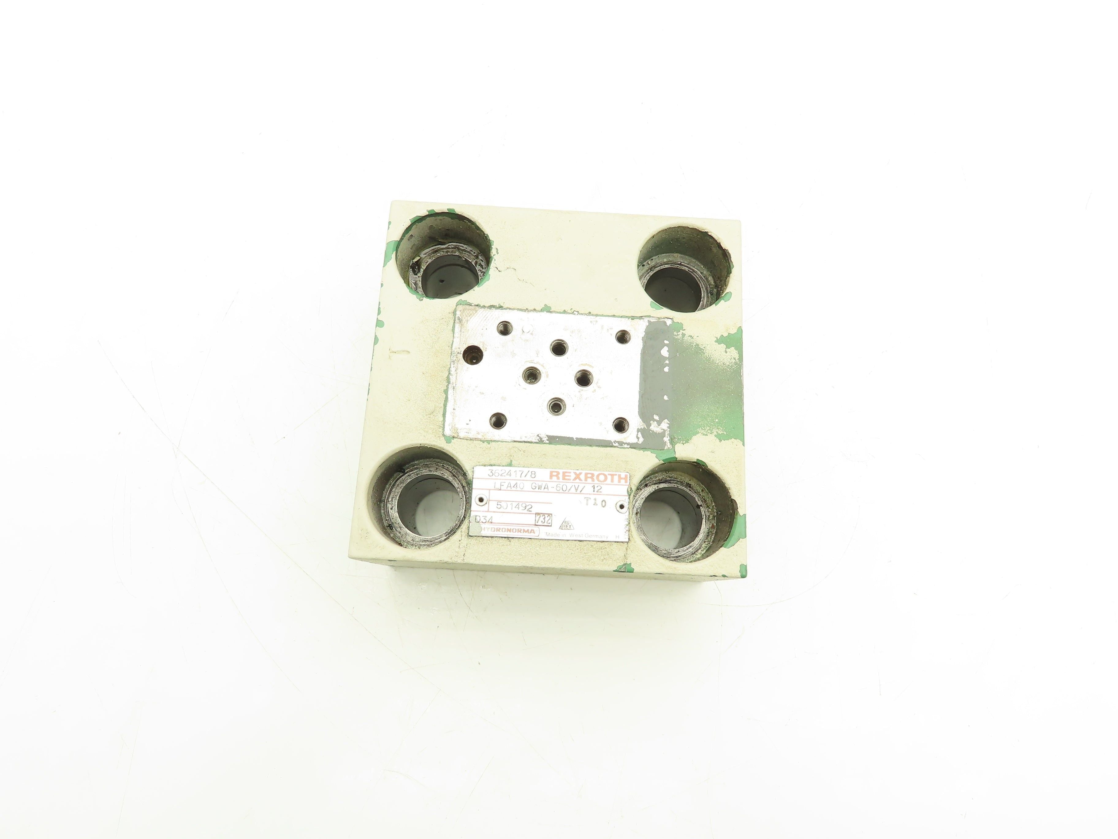 Rexroth LFA40 GWA-60/V/12 Logic 2-Way Cartridge Valve Control Cover ...