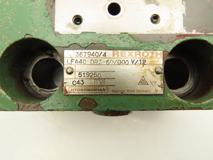 Rexroth LFA40 DRZ-60/000V/12 Logic 2-Way Cartridge Valve Control Cover