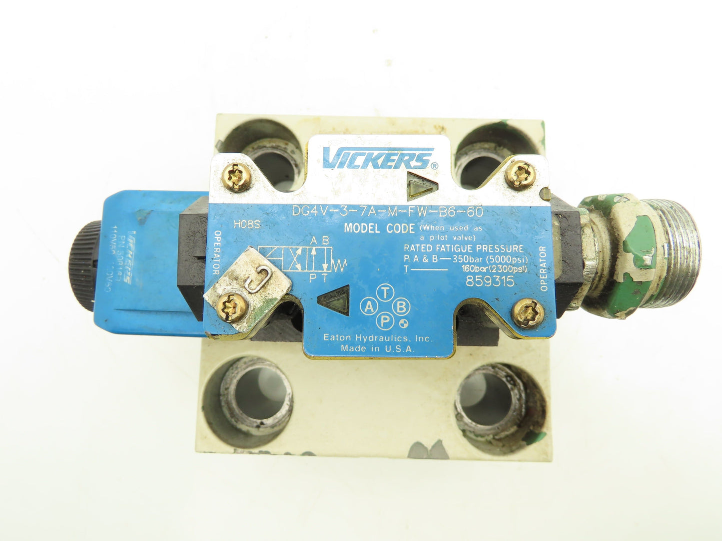 Rexroth LFA50 GWA-60/V/12 Logic Cartridge Valve Solenoid Control Cover 120V