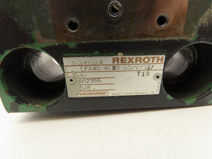 Rexroth LFA40 WEB8-60-V-12/T10 Logic 2-Way Cartridge Valve Control Cover