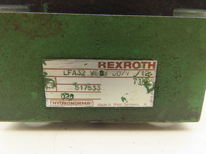 Rexroth LFA32 WEB8-60/V/12-T10 Logic Cartridge Valve Solenoid Control Cover 115V