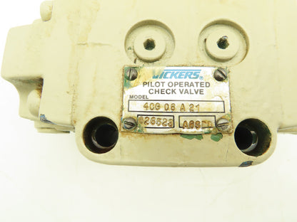 Vickers 4CG 06 A 21 Hydraulic Check Valve Pilot Operated 3000 PSI