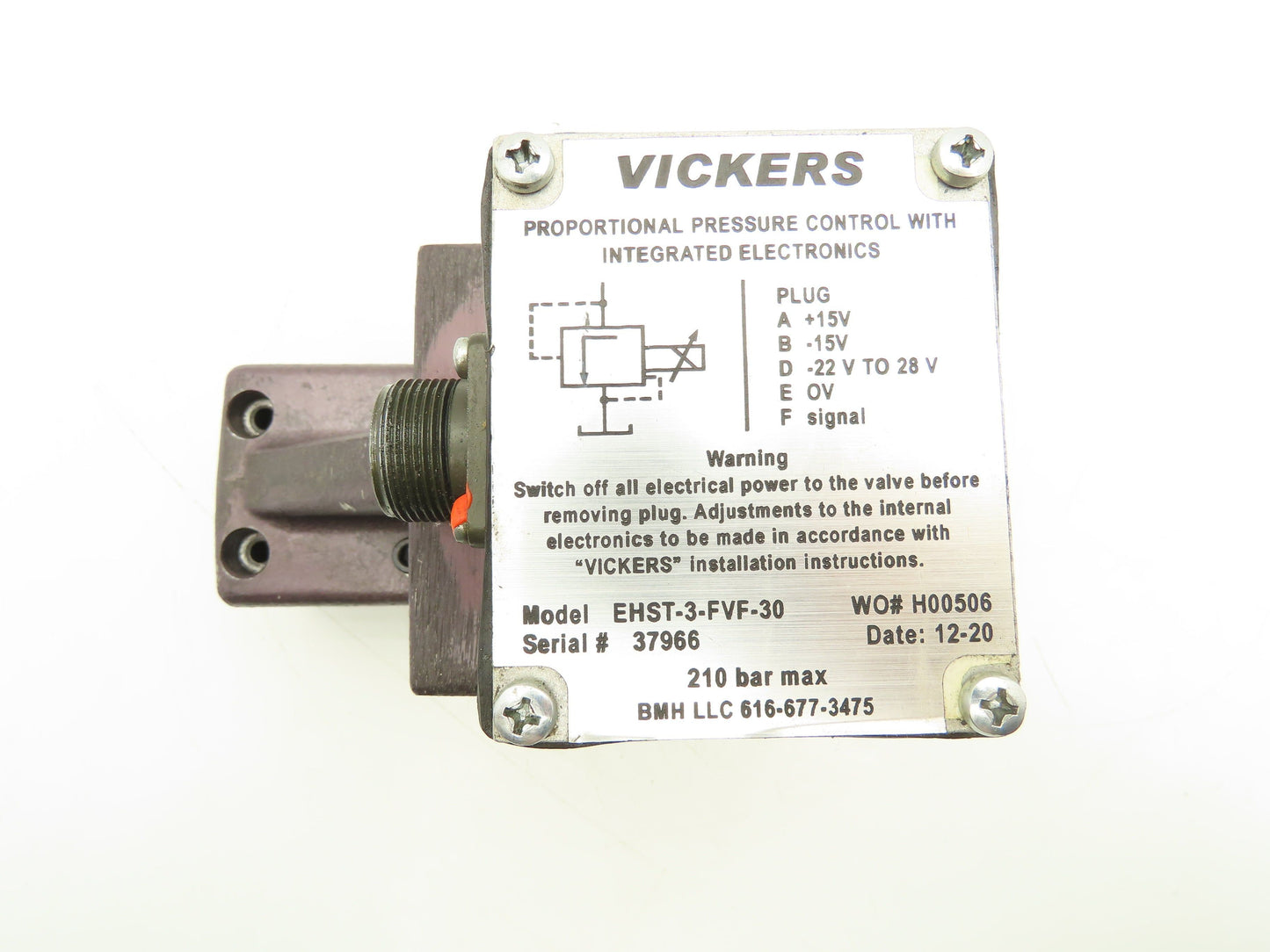 Vickers EHST-3-FVF-30 Proportional Pressure Control Valve