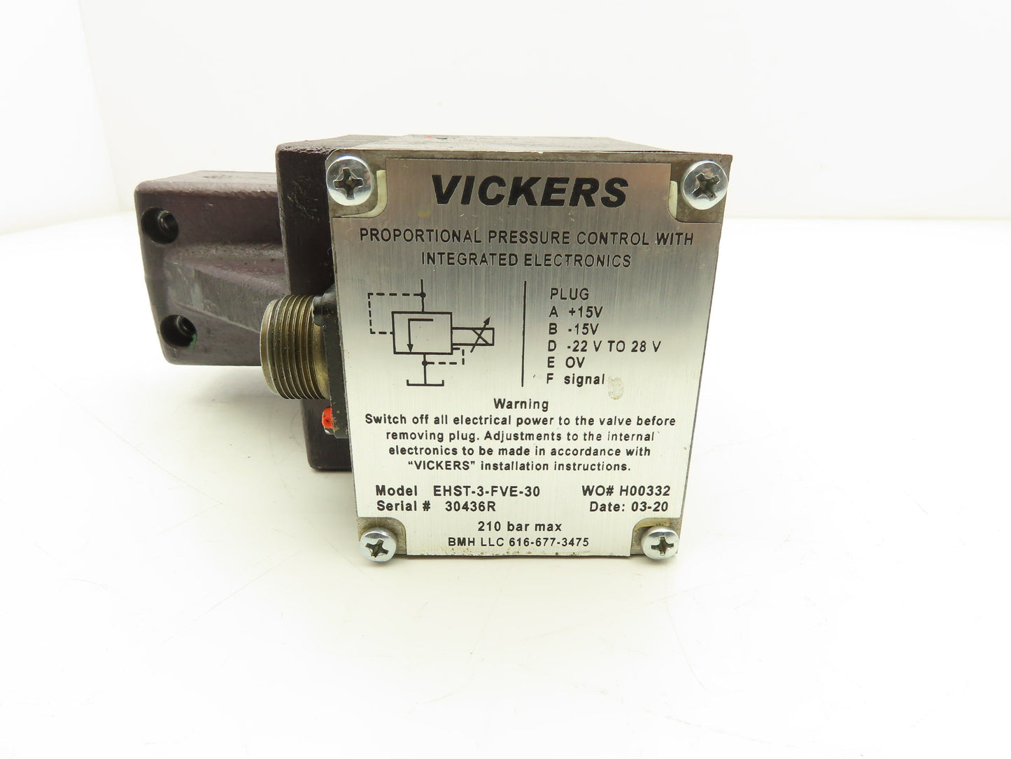 Vickers EHST-3-FVE-30 Proportional Pressure Control Valve