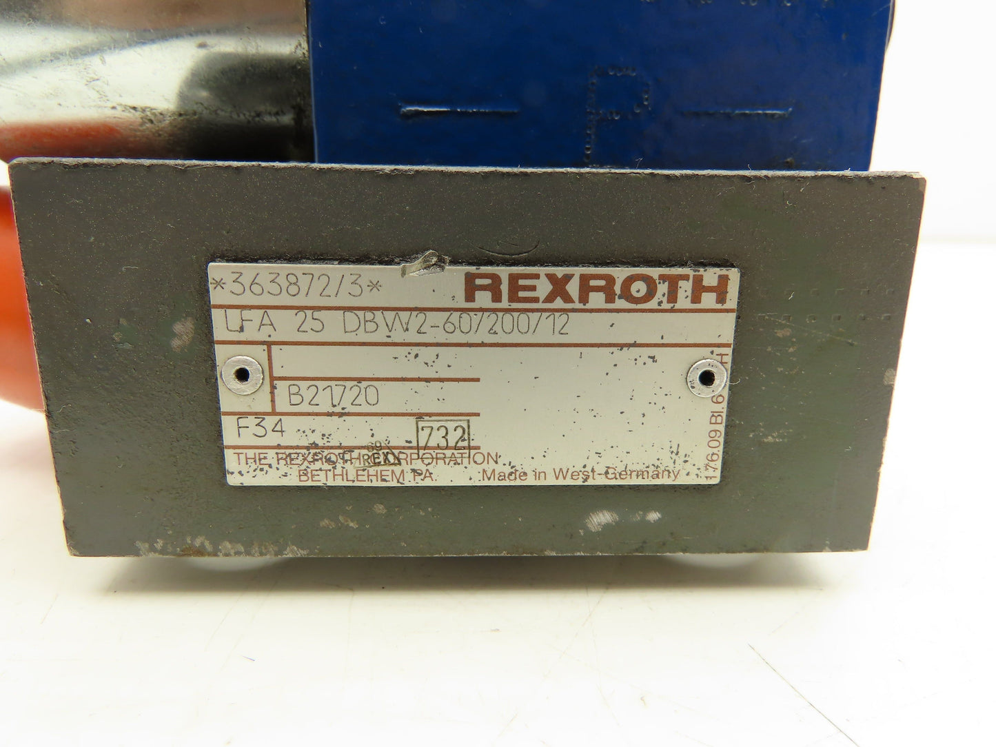 Rexroth LFA25 DBW2-60 Logic Cover Valve Solenoid Control 4WE6D62/EG24N9K4
