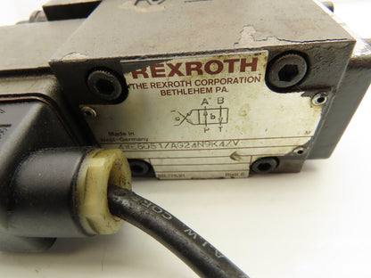 Rexroth LFA25 DBU2B2-60 Logic Valve Cover Solenoid Control 4WE6D51/AG24N9K4/V