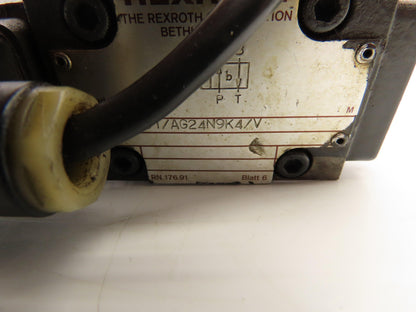 Rexroth LFA25 DBU2B2-60 Logic Valve Cover Solenoid Control 4WE6D51/AG24N9K4/V