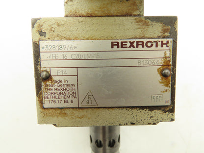 Rexroth FE 16 C20/LM-15 Proportional Cartridge Valve