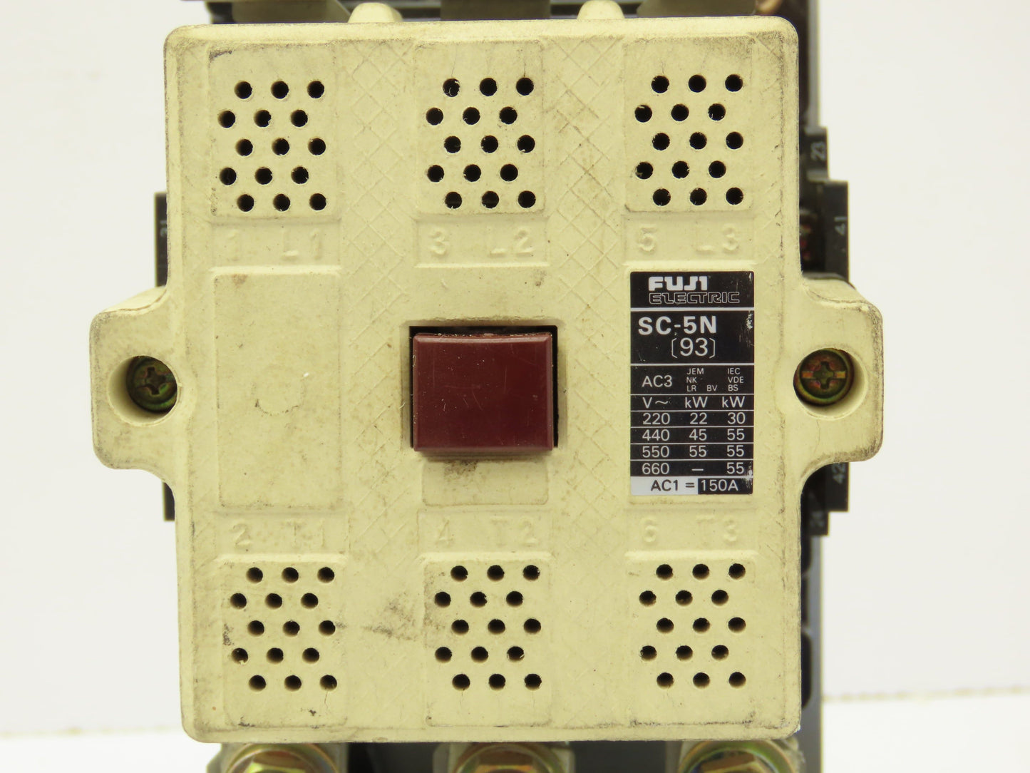 Fuji Electric SC-5N Motor Starter Magnetic Contactor 600V 3Ph 93A 110V Coil