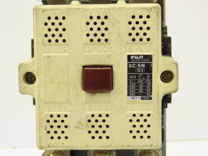 Fuji Electric SC-5N Motor Starter Magnetic Contactor 600V 3Ph 93A 110V Coil