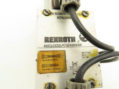 Rexroth 4WE10E32/CG24N9K4V Directional Control Solenoid Valve 24VDC
