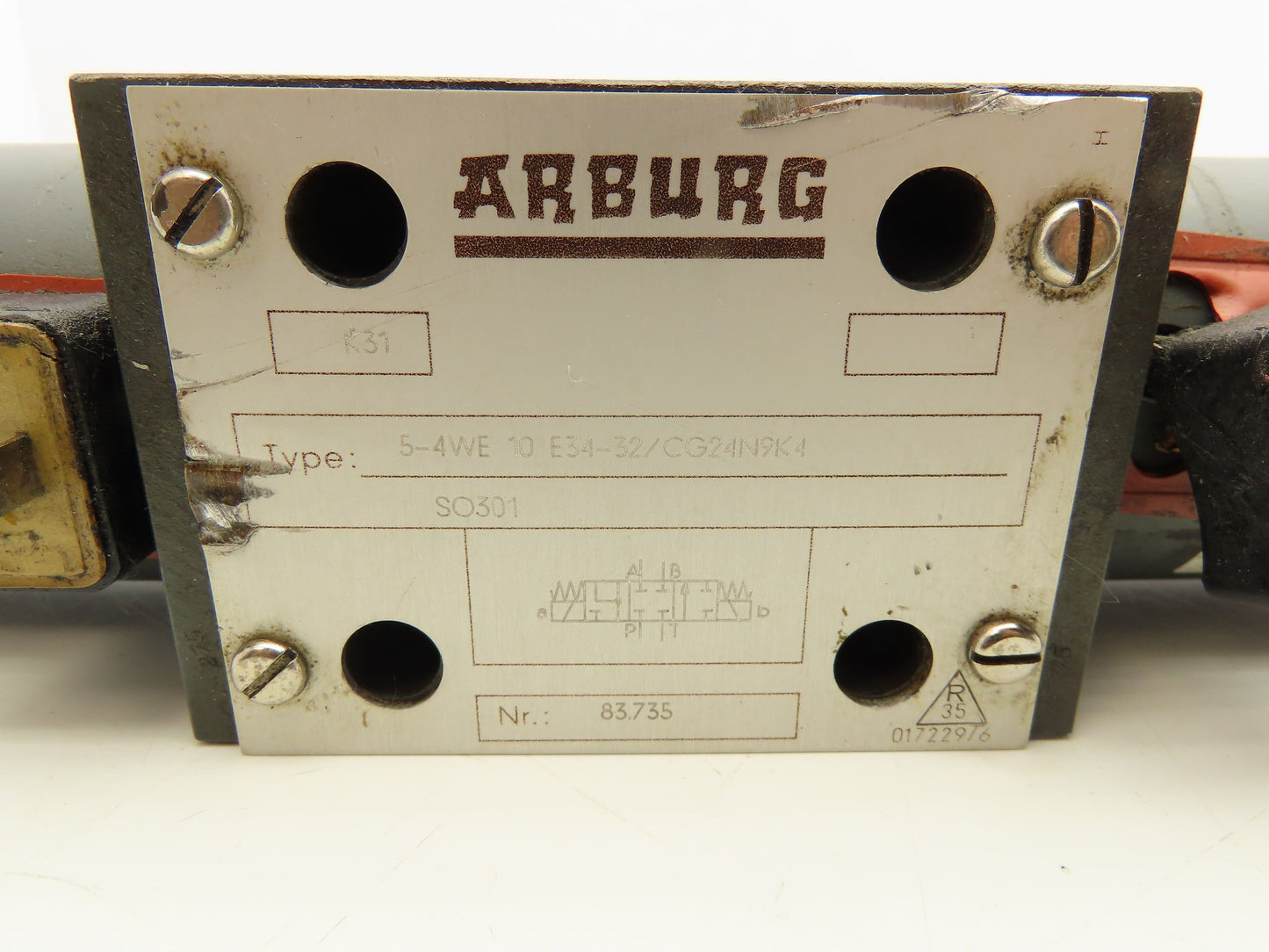 Arburg 5-4WE10 E34-32/CG24N9K4 Directional Control 4/3 Solenoid Valve 24VDC