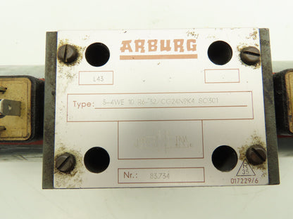 Arburg 5-4WE10 R6-32/CG24N9K4 Directional Control 4/3 Solenoid Valve 24VDC