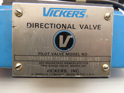 Vickers DG4S4 0133C UH 60 Directional Control 4/3 Solenoid Valve 24VDC