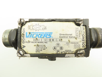 Vickers DG5S8 6C M WB 20 Directional Solenoid Valve 120V DG4V-3-6C-M-W-G-40