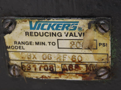 Vickers DGX-06-2F-60 Hydraulic Reducing Valve System Stack 2000 PSI