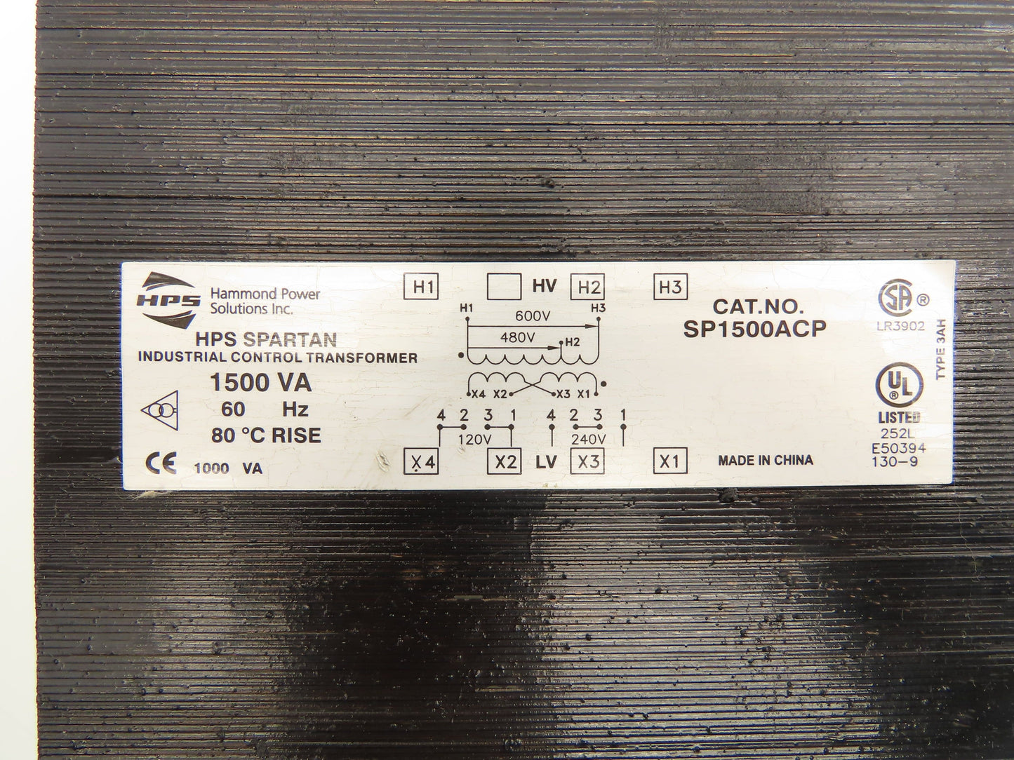 HPS Spartan SP1500ACP Industrial Control Transformer 1,500VA 600V