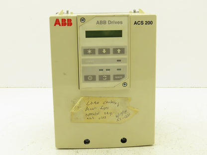 ABB ACS201-6P6-3-00-10 ACS 200 AC VFD Drive 480V 10A Broken Cover