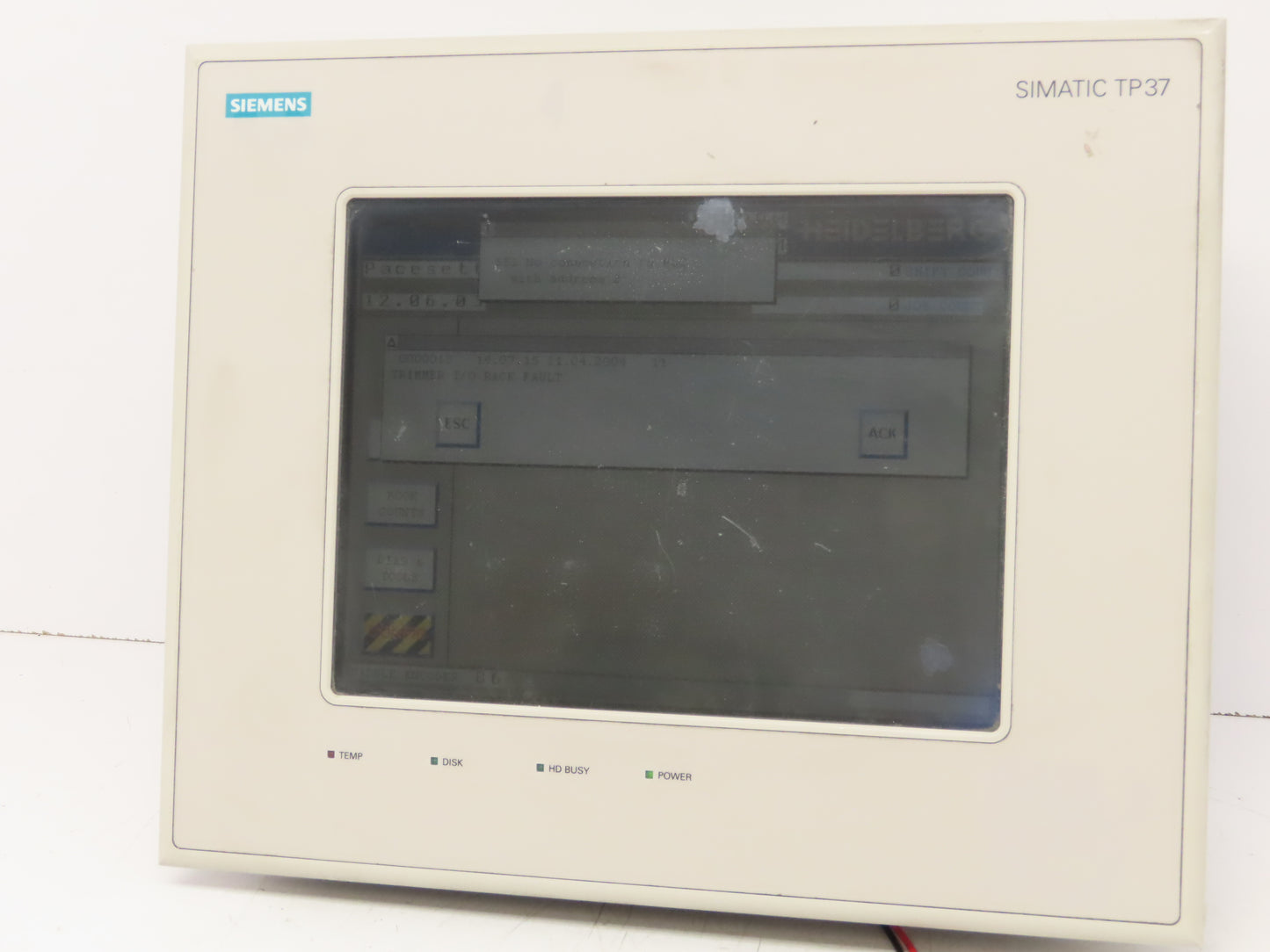 Siemens 6AV3637-1PL00-0AX0 Simatic TP37 Touch Panel Display 24VDC TP37