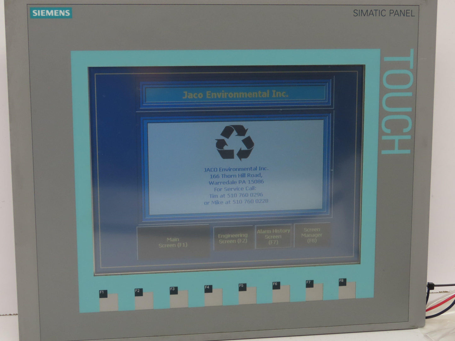 Siemens 6AV6647-0AF11-3AX0 Simatic KTP1000 HMI 10" Touch Control Panel