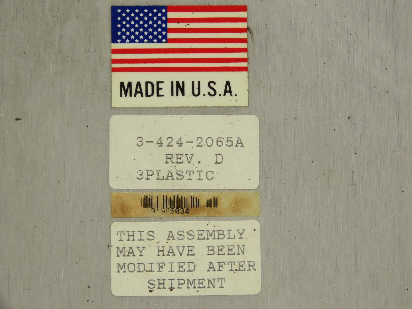 Cincinnati Milacron 3-424-2065A Camac VST Controller Control Panel Rev D