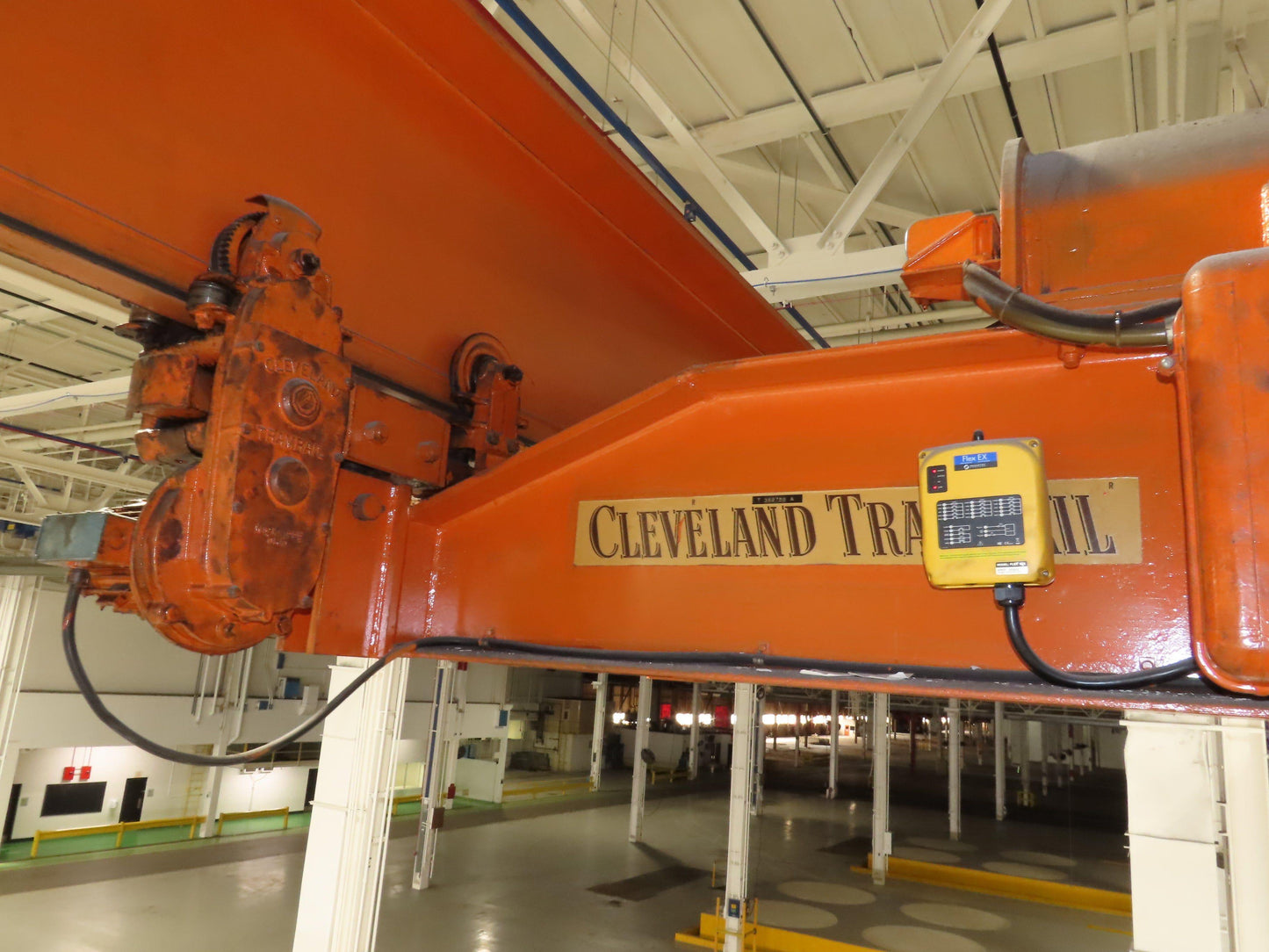 Cleveland Tramrail 16 Ton Double Girder Underhung Bridge Crane 43' Span w/Remote