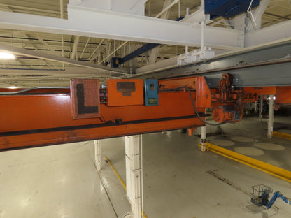Cleveland Tramrail 16 Ton Double Girder Underhung Bridge Crane 43' Span w/Remote