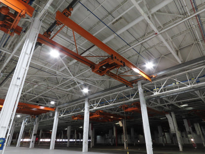 Cleveland Tramrail P&H 10 Ton Double Girder Underhung Bridge Crane 43' Span