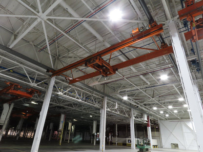 Cleveland Tramrail P&H 10 Ton Double Girder Underhung Bridge Crane 43' Span