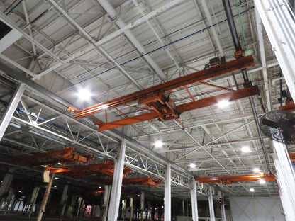 Cleveland Tramrail P&H 10 Ton Double Girder Underhung Bridge Crane 43' Span