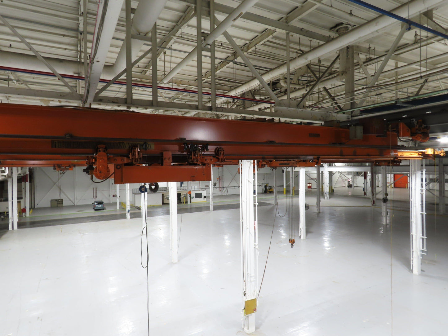 Cleveland Tramrail P&H 10 Ton Double Girder Underhung Bridge Crane 43' Span