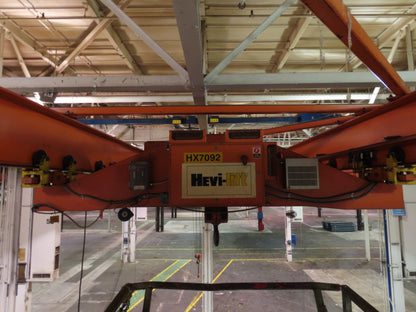 Cleveland Tramrail P&H 15 Ton Double Girder Underhung Bridge Crane 34' 10" Span