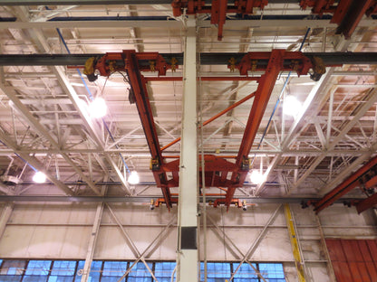 Cleveland Tramrail P&H 15 Ton Double Girder Underhung Bridge Crane 34' 10" Span