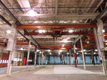 Cleveland Tramrail P&H 11 Ton Double Girder Underhung Bridge Crane 34' 10" Span