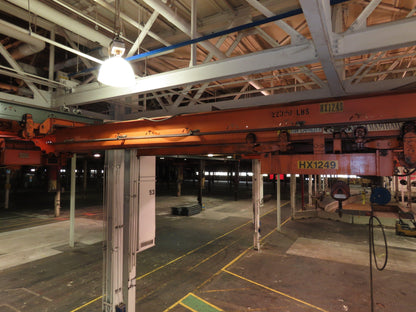 Cleveland Tramrail P&H 15 Ton Double Girder Underhung Bridge Crane 34' 10" Span