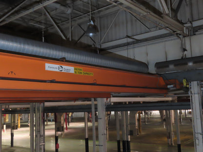 Cleveland Tramrail P&H 15 Ton Double Girder Bridge Crane 45' Span 2-Hoists