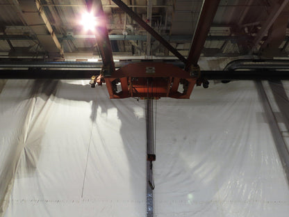 Cleveland Tramrail P&H 15 Ton Double Girder Bridge Crane 45' Span w/Remote