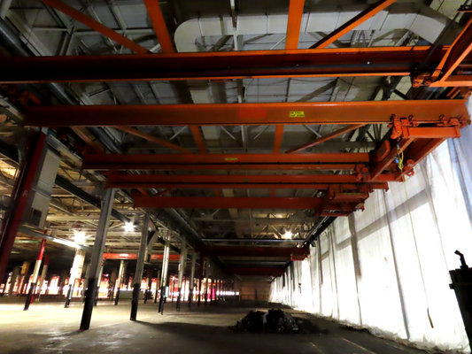Cleveland Tramrail P&H 12 Ton Double Girder Underhung Bridge Crane 45' Span