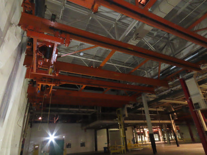 Cleveland Tramrail P&H 12 Ton Double Girder Underhung Bridge Crane 45' Span