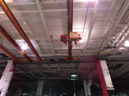 Cleveland Tramrail P&H 5 Ton Single Girder Underhung Bridge Crane 34' 10" Span