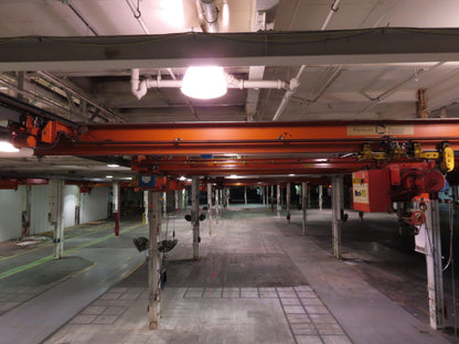 Cleveland Tramrail P&H 5 Ton Single Girder Underhung Bridge Crane 34' 10" Span