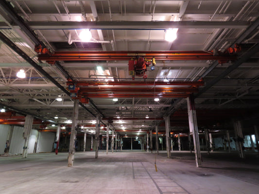 Cleveland Tramrail P&H 5 Ton Single Girder Underhung Bridge Crane 34' 10" Span