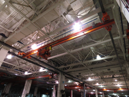 Cleveland Tramrail P&H 5 Ton Single Girder Underhung Bridge Crane 34' 10" Span