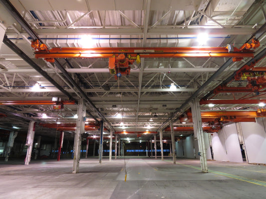 Cleveland Tramrail P&H 5 Ton Single Girder Underhung Bridge Crane 34' 10" Span