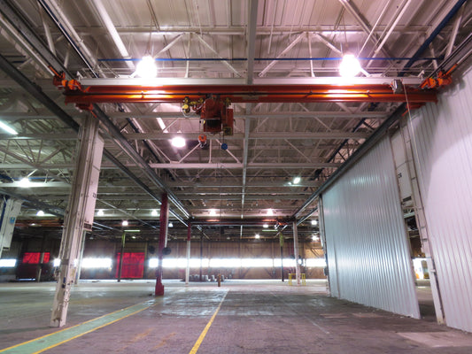 Cleveland Tramrail P&H 5 Ton Single Girder Underhung Bridge Crane 35' 10" Span