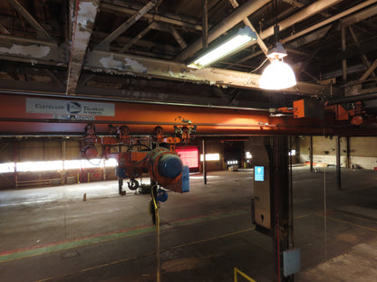 Cleveland Tramrail P&H 4 Ton Single Girder Underhung Bridge Crane 34' 10" Span