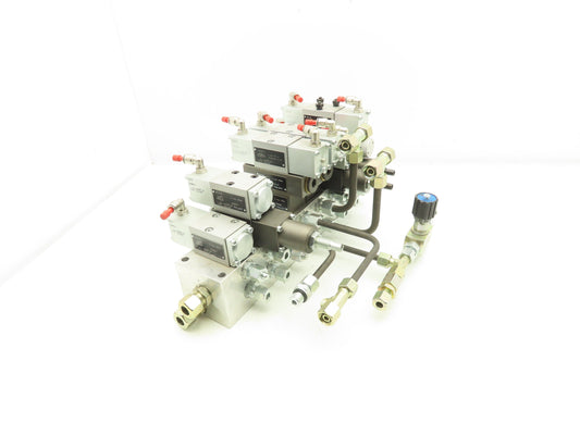 Wandfluh BKII BK4 Solenoid Air Valve 8-Station Hydraulic Manifold Assembly