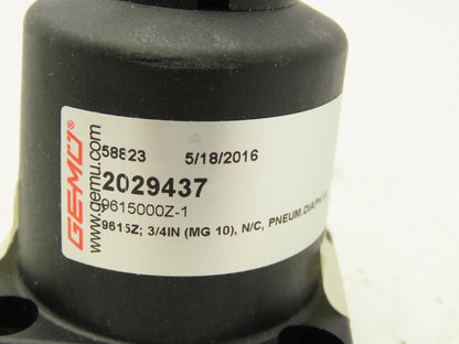 GEMU 2029437 Pneumatic Diaphragm Valve N/C 1/4" NPT